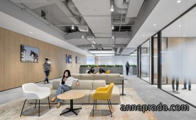 中式禅艺办公前台装修图