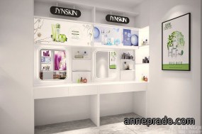 护肤品店空间设计效果图,护肤品店装饰图片