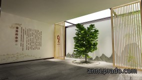 现代简约风展厅设计效果图,现代简约展厅设计效果图