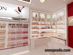 化妆品店装修效果图,化妆品店装修布局图