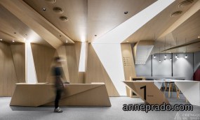 科技办公室空间设计效果图,科技办公室装饰实景图