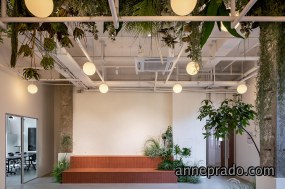 新中式大型办公室装修效果图