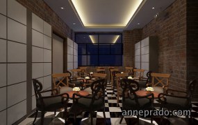  火锅店空间设计布局图,火锅店店面装修设计效果图