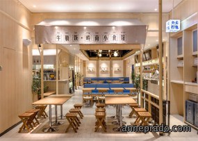 快餐店装饰布局图, 快餐店空间设计效果图