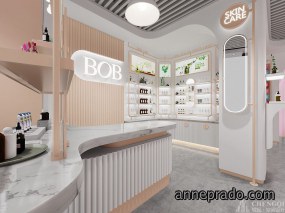 化妆品店空间设计布局图,化妆品店设计图片