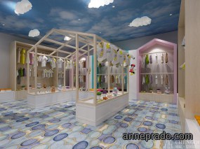 儿童生活用品空间设计效果图,儿童生活用品装饰实景图