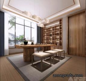 新中式茶室装修效果图