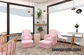 美甲美睫店空间设计效果图,美甲美睫店装饰图片