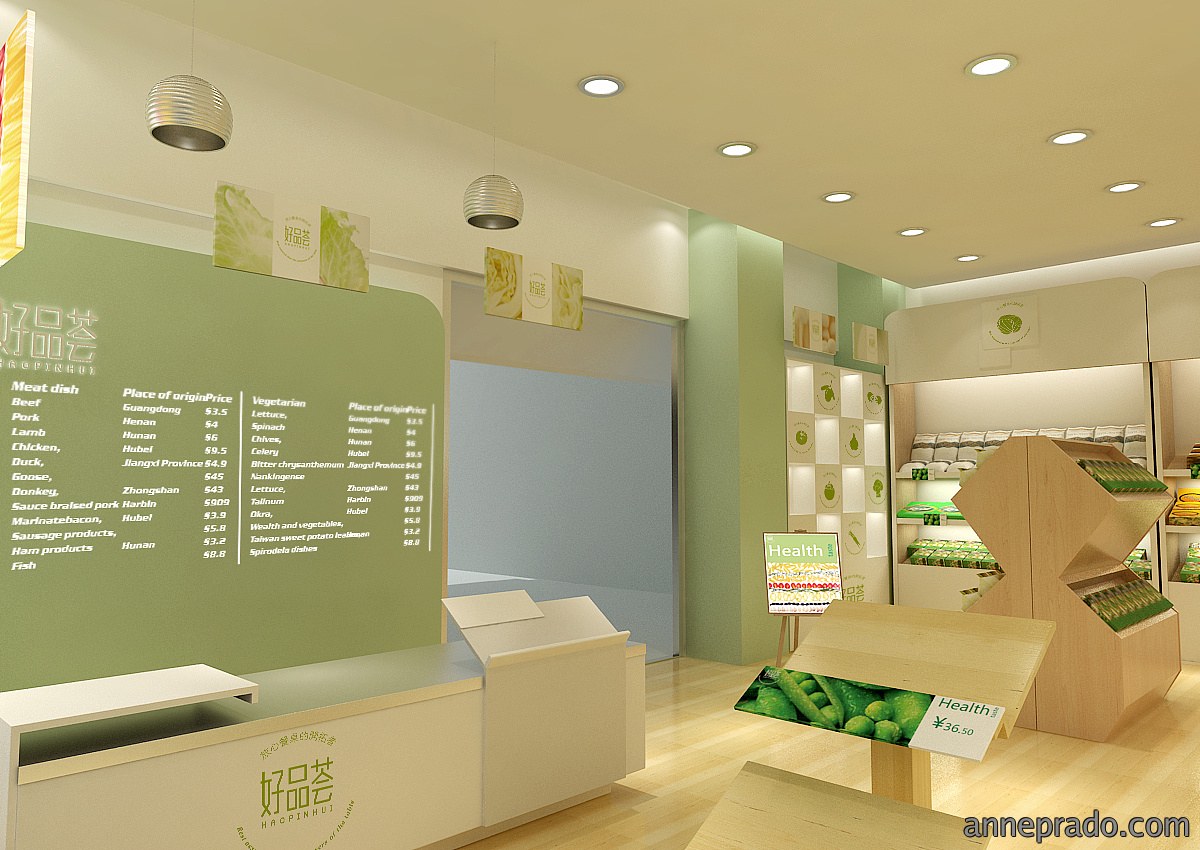 生鲜蔬果店空间设计案例图,生鲜蔬果店设计案例图