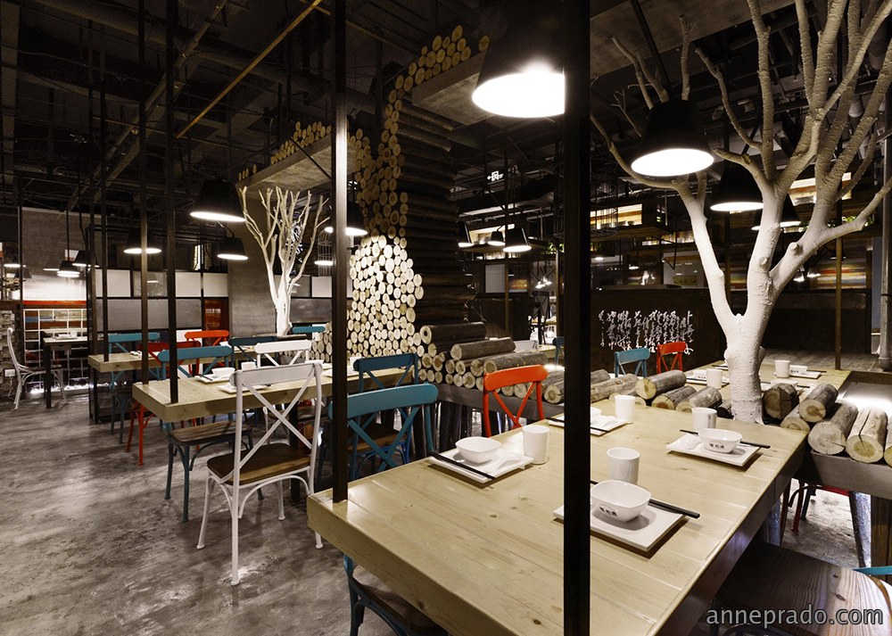 快餐店设计实景图,快餐店装饰效果图