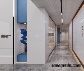 时尚风办公室装修天花效果图大全