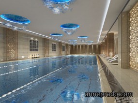 上海大学游泳馆,游泳馆空间设计实景图