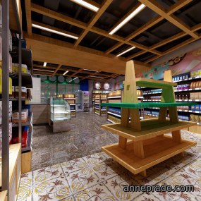 便利店布局效果图,便利店空间装饰大图