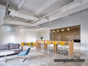 圆孤形办公室设计装修图