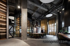 办公室装修隔断风格图