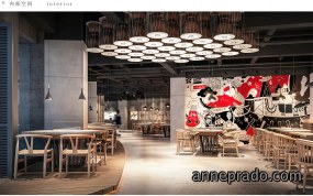 烧烤店装修实景图,烧烤店装修案例图
