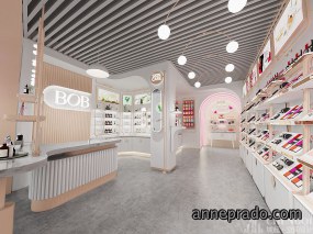 化妆品店装修设计效果图,化妆品店装修设计布局图
