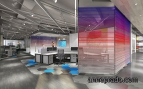 商务稳重风办公室走道设计布局图,办公室走道设计布局图