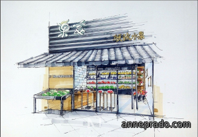 水果店装潢设计效果图片
