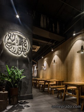 烧烤店设计布局图,烧烤店装饰效果图
