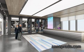 商务稳重风办公室活动区设计布局图,办公室活动区设计布局图