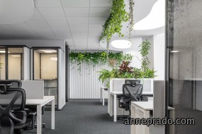 长方形办公室休闲区域设计装修图