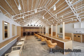 理发店装饰实景图,理发店装饰案例图