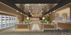 自助餐厅设计效果图,自助餐厅装修图片
