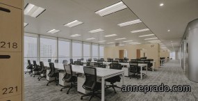 小办公室装修黑白搭图片
