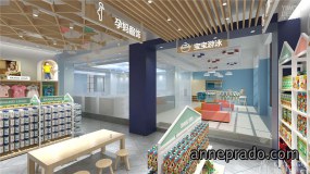 孕婴店空间设计布局图,孕婴店空间设计效果图