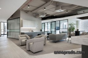 办公室装修案例之高级灰办公室设计图