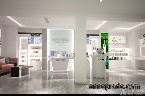 护肤品店空间设计布局图,护肤品店空间设计效果图