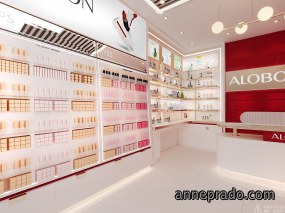 化妆品店装饰效果图,化妆品店装饰布局图